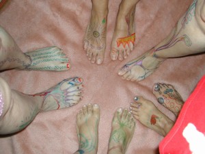 pies pintados